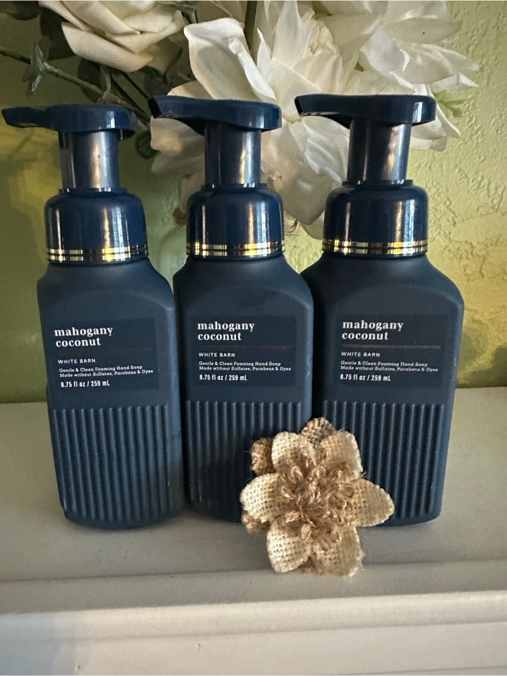 White Barn Mahogany Coconut Foaming Hand Soap - Navy (3) PC